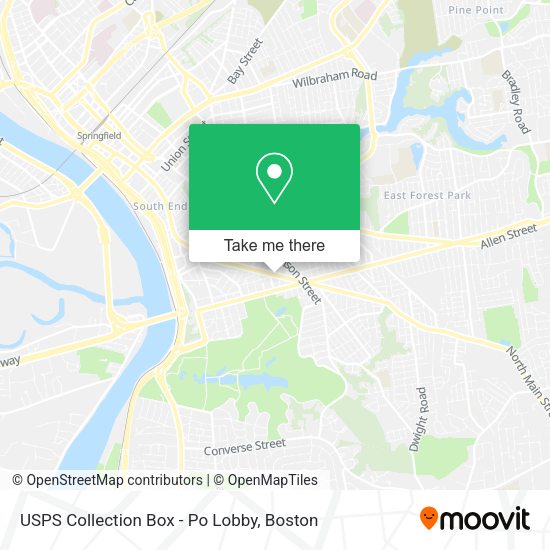 USPS Collection Box - Po Lobby map
