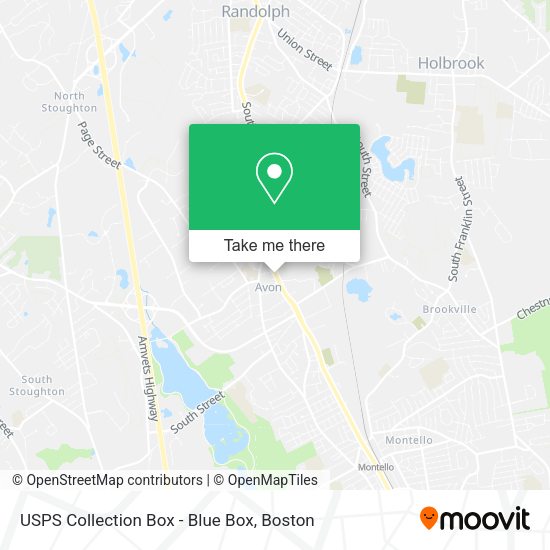 USPS Collection Box - Blue Box map
