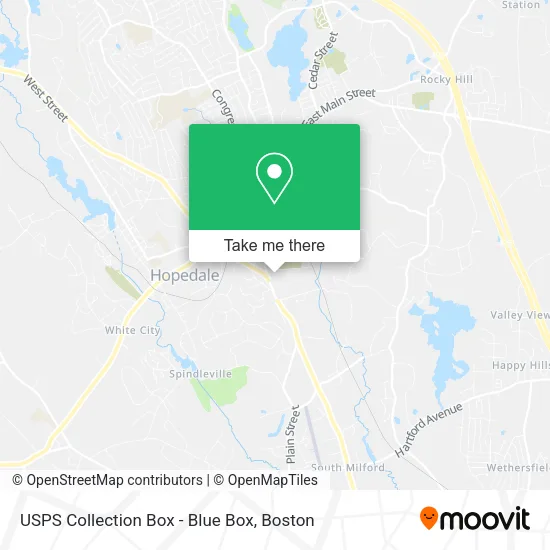 USPS Collection Box - Blue Box map