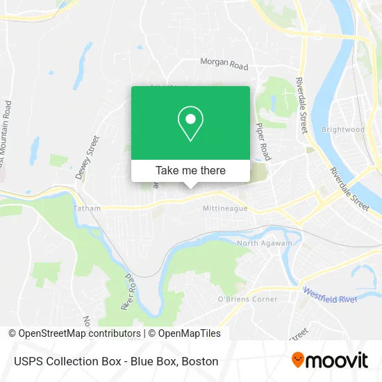 Mapa de USPS Collection Box - Blue Box