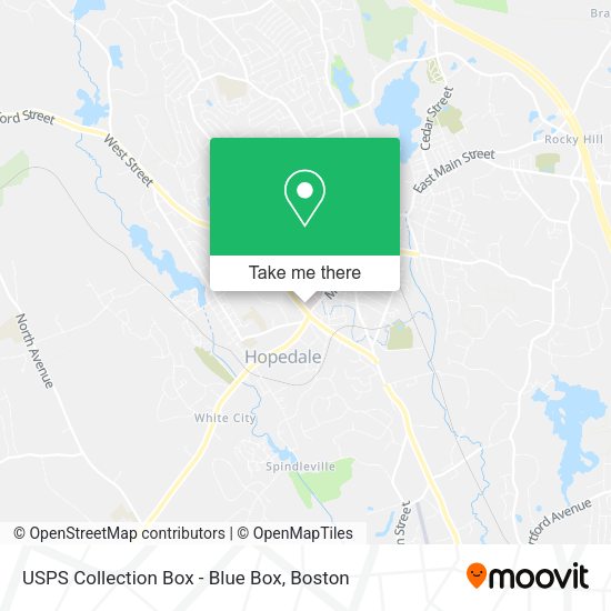 USPS Collection Box - Blue Box map