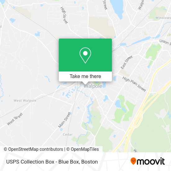 USPS Collection Box - Blue Box map