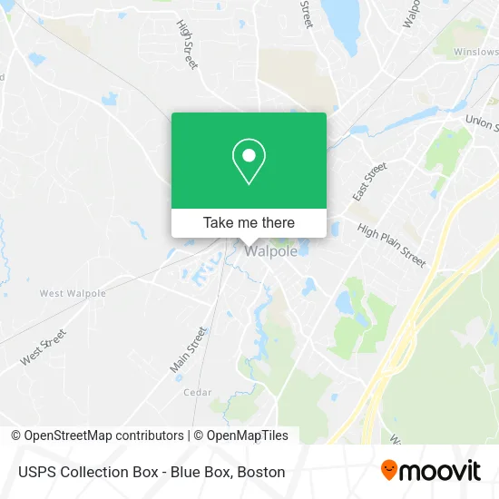 USPS Collection Box - Blue Box map