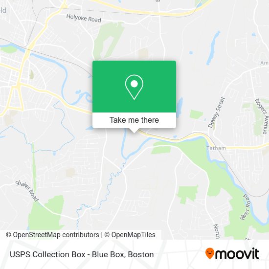 USPS Collection Box - Blue Box map