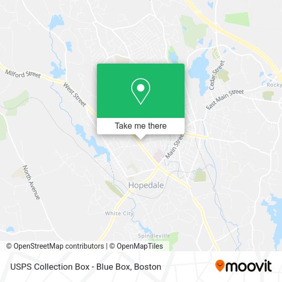 USPS Collection Box - Blue Box map
