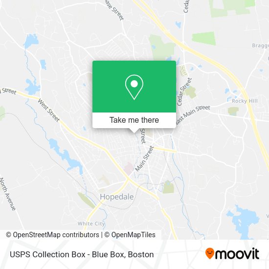 USPS Collection Box - Blue Box map