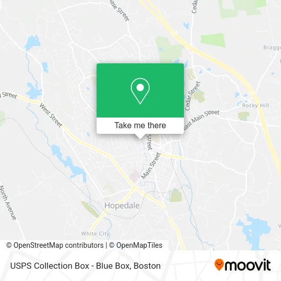 Mapa de USPS Collection Box - Blue Box