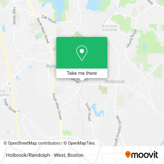 Holbrook/Randolph - West map