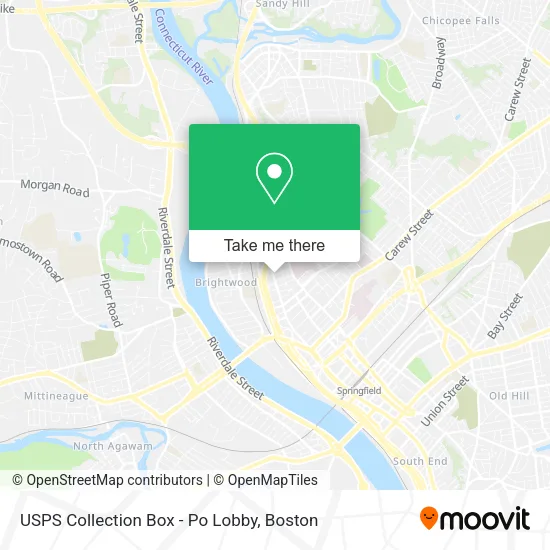 Mapa de USPS Collection Box - Po Lobby