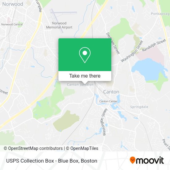 USPS Collection Box - Blue Box map
