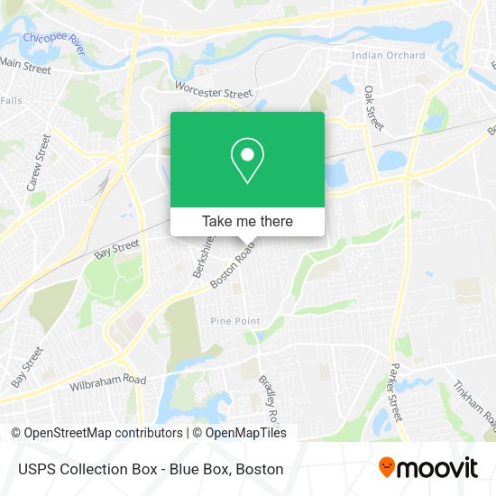 USPS Collection Box - Blue Box map