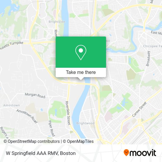 W Springfield AAA RMV map