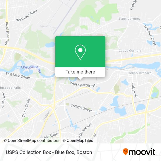 USPS Collection Box - Blue Box map