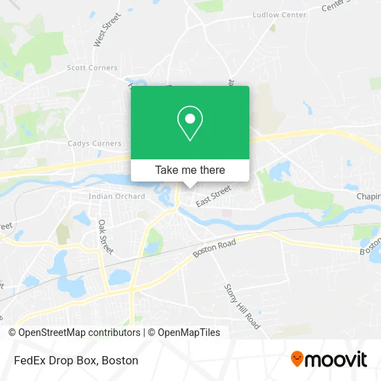 FedEx Drop Box map