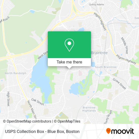 USPS Collection Box - Blue Box map