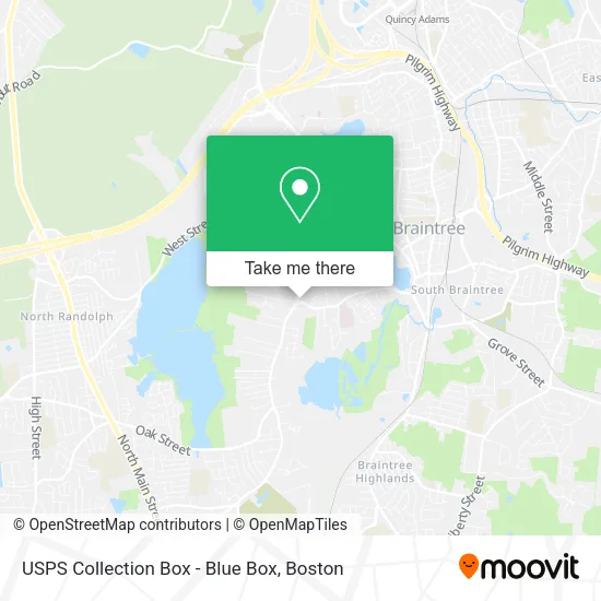 USPS Collection Box - Blue Box map