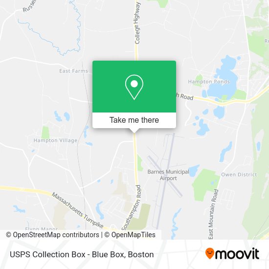 USPS Collection Box - Blue Box map