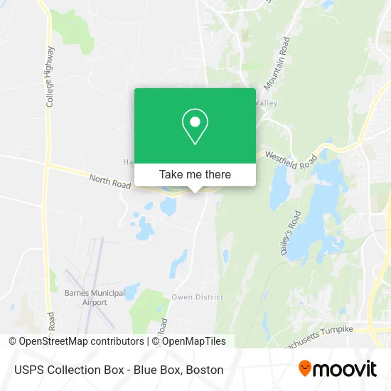 Mapa de USPS Collection Box - Blue Box