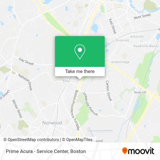 Prime Acura - Service Center map