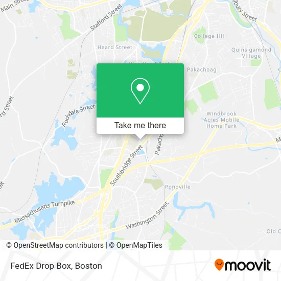 FedEx Drop Box map