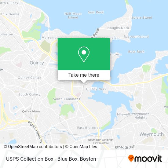 USPS Collection Box - Blue Box map