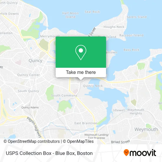 USPS Collection Box - Blue Box map