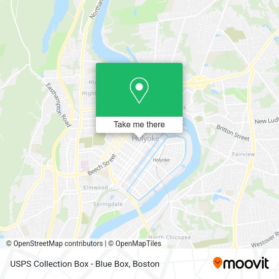 USPS Collection Box - Blue Box map