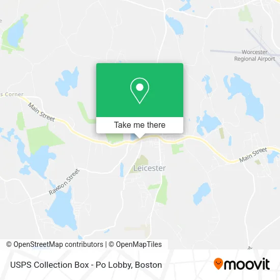 Mapa de USPS Collection Box - Po Lobby
