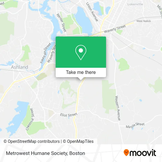 Metrowest Humane Society map