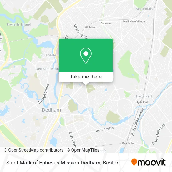 Mapa de Saint Mark of Ephesus Mission Dedham