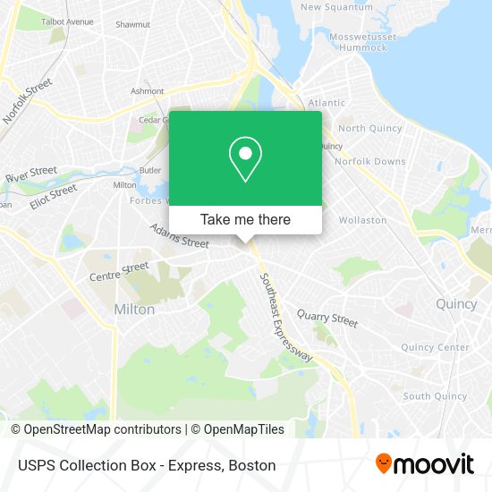 USPS Collection Box - Express map