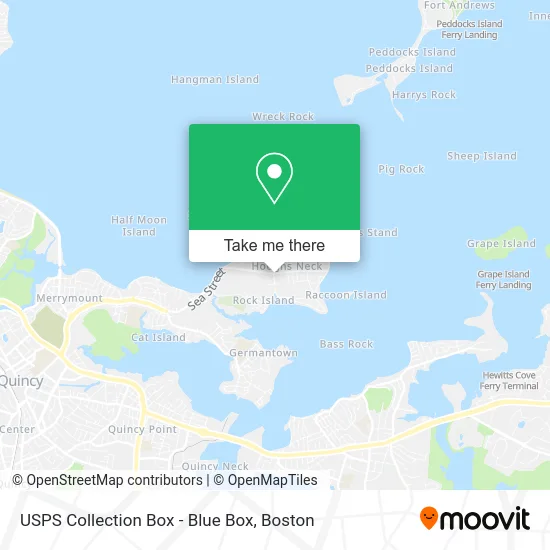 USPS Collection Box - Blue Box map