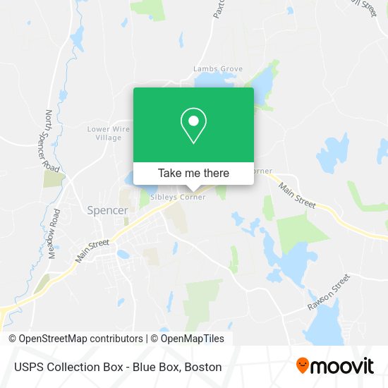 USPS Collection Box - Blue Box map