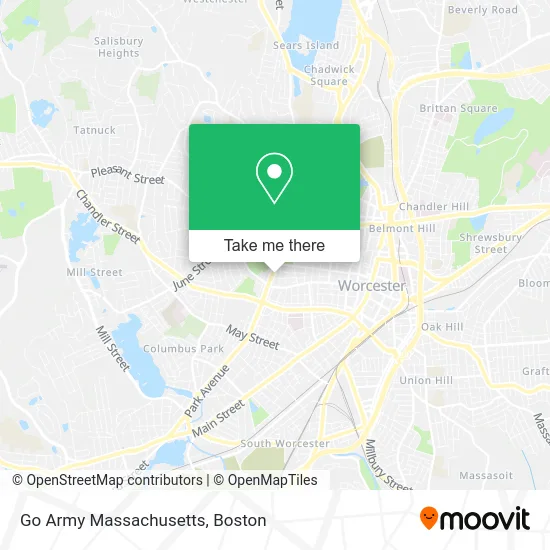 Go Army Massachusetts map