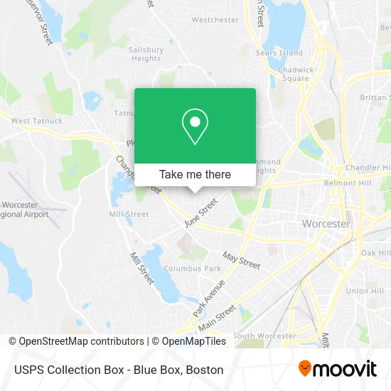 USPS Collection Box - Blue Box map