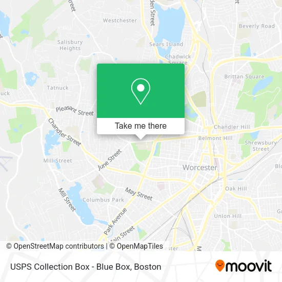 USPS Collection Box - Blue Box map
