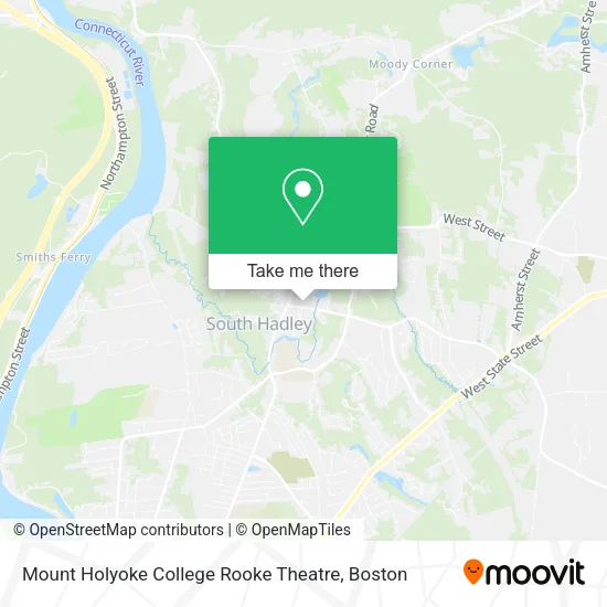 Mount Holyoke College Rooke Theatre map