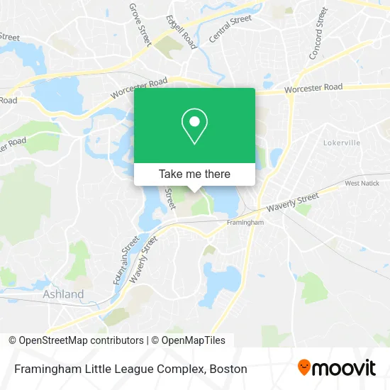 Framingham Little League Complex map