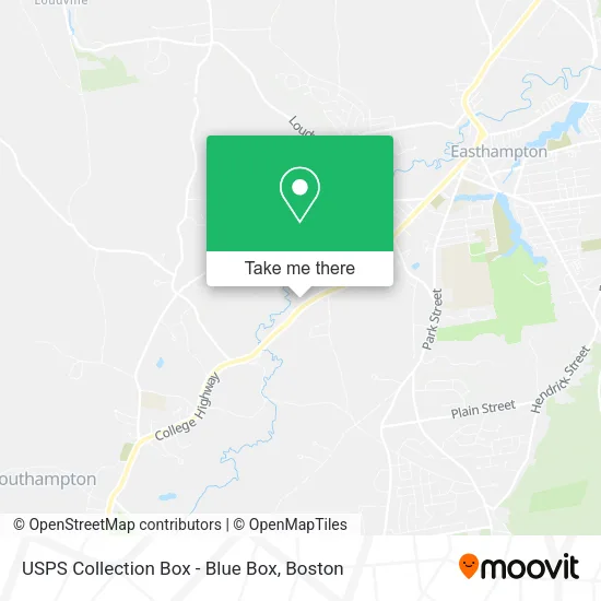 Mapa de USPS Collection Box - Blue Box