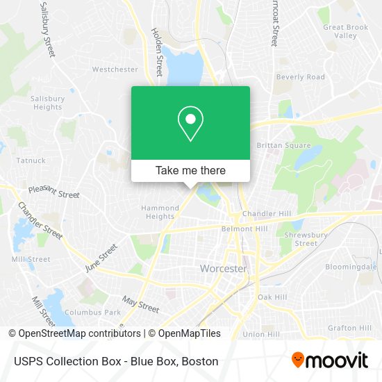 USPS Collection Box - Blue Box map