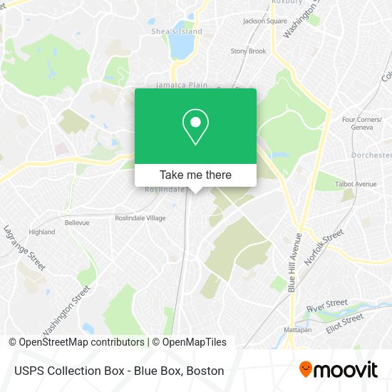 USPS Collection Box - Blue Box map
