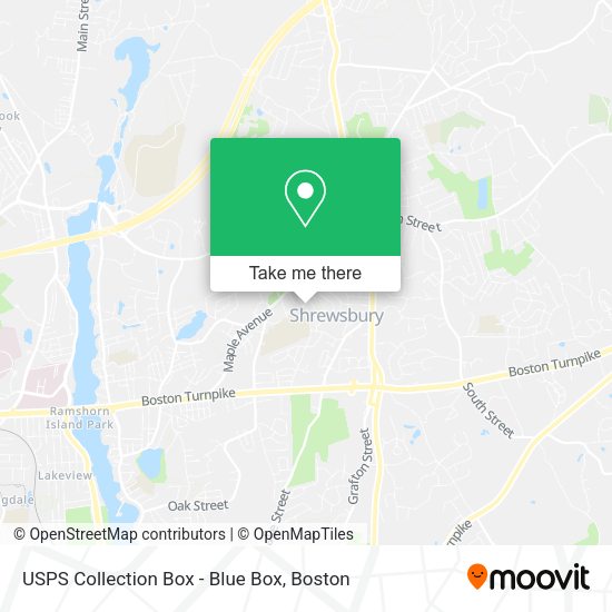 USPS Collection Box - Blue Box map