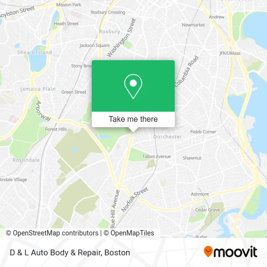 D & L Auto Body & Repair map