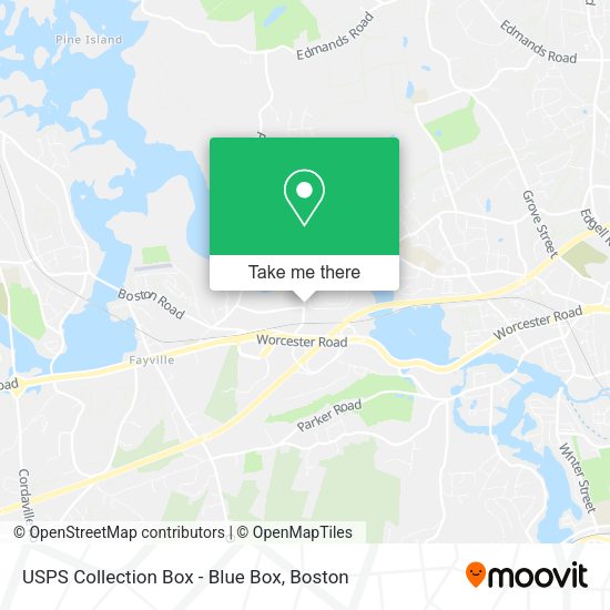 USPS Collection Box - Blue Box map