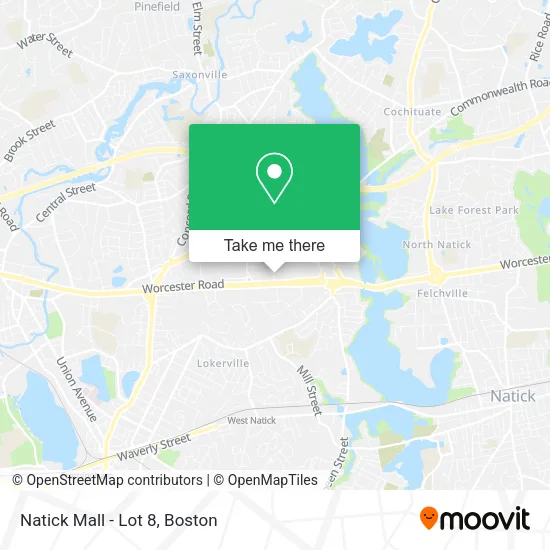 Mapa de Natick Mall - Lot 8