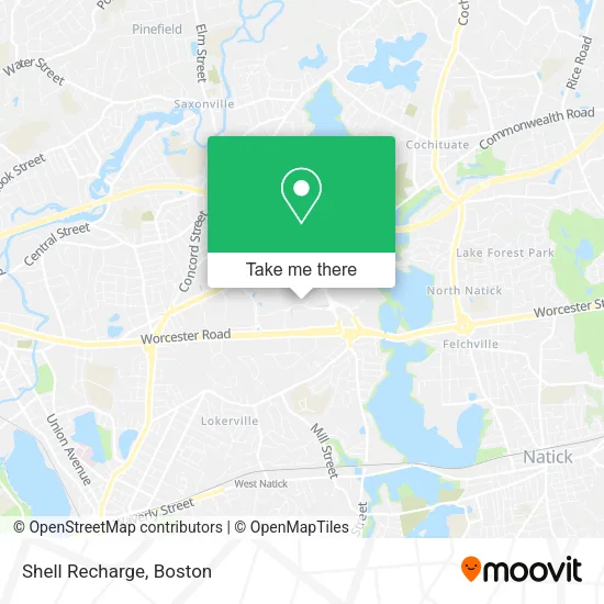 Mapa de Shell Recharge