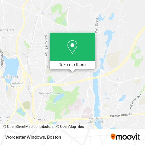Worcester Windows map