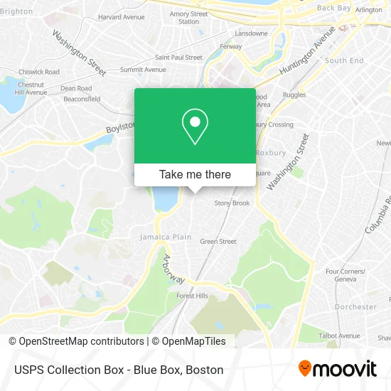 USPS Collection Box - Blue Box map