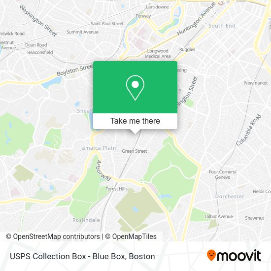 USPS Collection Box - Blue Box map