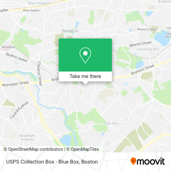 USPS Collection Box - Blue Box map